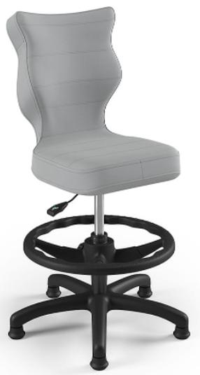 Bērnu darba krēsls Petit HC+F VT03, 35 x 37 x 82 - 95 cm, melna krās./pelēka krās.