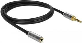 Laidas Delock Stereo Cable 3.5mm Male To Female 3.5 mm male, 3.5mm female, 1 m
