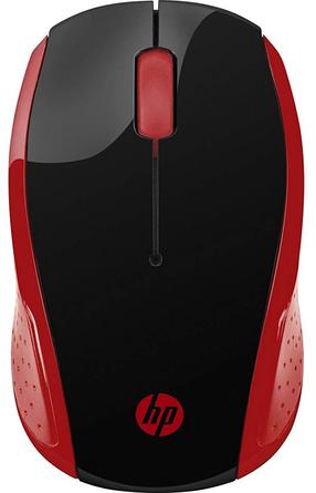 Belaidė kompiuterinė pelė HP 200 Empress, juoda sp./raudona sp.