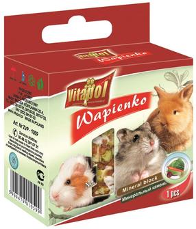 Maistas graužikams Vitapol Mineral Block, triušiams/jūrų kiaulytėms/žiurkėnams, 0.04 kg