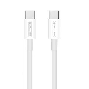 Kaabel Jellico B1 Durable-Soft, 2 x USB Type C, 100 cm, valge v., 60 W