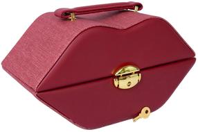 Papuošalų dėžutė Home4you Sezane Lips 88377, 25 cm, raudona sp.