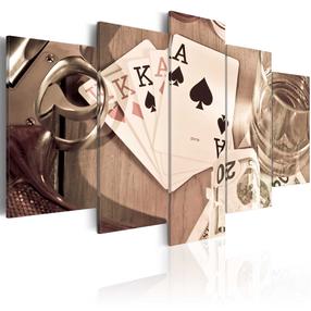 Reprodukcija Artgeist Poker night - sepia, i-b-0001-b-n, 100 cm x 50 cm