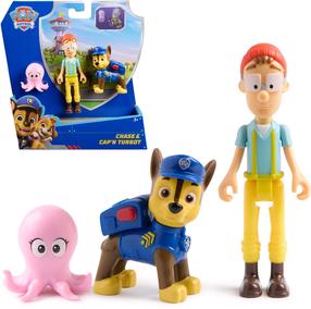 Figūriņu komplekts Spin Master Paw Patrol Chase & Cap N Turbot, 3 gab., daudzkrāsaina