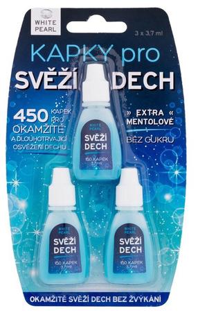 Burnos kvapo gaiviklis White Pearl Fresh Breath Drops, mėtų skonio, 11.1 ml