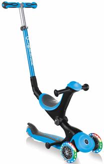 Vaikiškas paspirtukas Globber Go-Up Deluxe Lights, žydra sp.