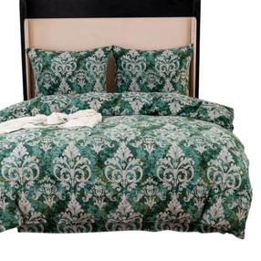 Patalynės užvalkalų komplektas PEK-119, žalias/pilkas, 200 x 220 cm