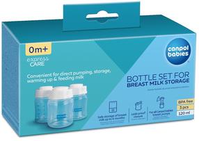 Piimasegu konteiner Canpol Babies Bottle Set, 120 ml, 0 kuud, plastik, läbipaistev v.