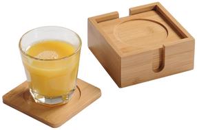 Подставки под напитки Kesper, 12 см x 12 см, 6 шт., Коричневатый цв.