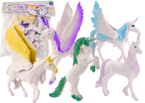 Figūrėlių rinkinys, vienaragis Lean Toys Dream Flight Fashion, 6 vnt., įvairių spalvų