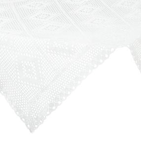 Staltiesė kvadratinė Olivia, balta, 85 x 85 cm