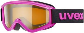 Slēpošanas aizsargbrilles Uvex Speedy Pro, melna krās./oranža krās./rozā krās.