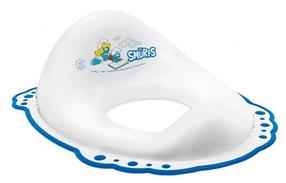 Apmācības tualetes sēdeklis Maltex Smurfs, polipropilēns (pp), zila krās./balta krās., 16 cm x 40 cm x 30.5 cm