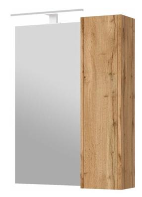 Brīvi stāvošs vannas istabas skapis Vento Bronx Bronx 65 with mirror, brūna krās., 16.6 cm x 65 cm x 80 cm