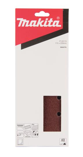 Šlifavimo lapas Makita P-33174, 40, 22.9 cm x 11.5 cm, 10 vnt.