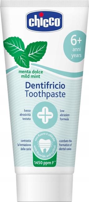 Зубная паста, детский Chicco Menthol, мятный вкус, 50 мл