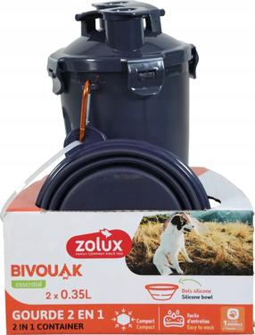 Girdykla šunims Zolux BVK 2In1, 0.7 l, 13 cm x 12.5 cm x 24.5 cm, mėlyna sp.