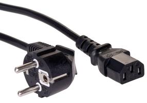 Vads Akyga AK-PC-05A Schuko, IEC C13, 5 m, melna krās.