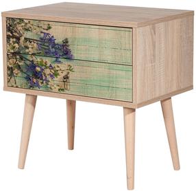 Naktsskapītis Kalune Design Two 727, gaiši brūna krās., 61 cm x 60 cm x 40 cm