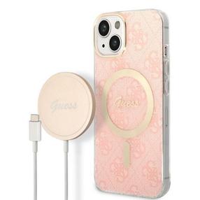 Telefona maciņa un lādētāja komplekts Guess GUBPP13XH4EACSP, rozā krās., Apple