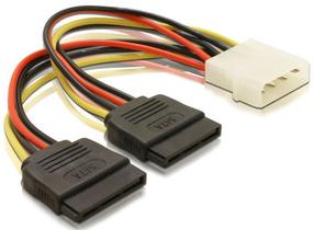 Laidas Delock SATA HDD / SATA x2 SATA HDD, SATA 15 pin male x2, 0.16 m