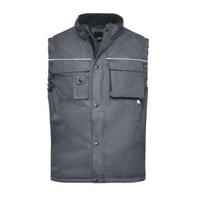 Veste James & Nicholson J&N813, melna krās./pelēka krās., XS-XXXL izmērs
