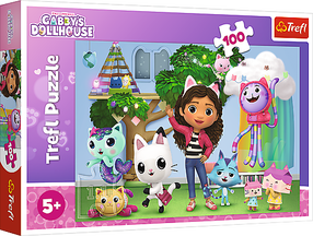 Dėlionė Trefl Gabbys Dollhouse 16464T, 27.5 cm x 41 cm, 100 vnt., įvairių spalvų