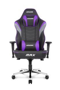 Spēļu krēsls AKRacing Masters Max, melna krās./violeta krās.