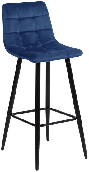 Baro kėdė Home4you Chilli 10565, matinė, tamsiai mėlyna sp., 43 cm x 50.5 cm x 104 cm