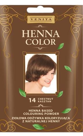 Spalvota pudra Venita Henna Color, kaštono sp., Chestnut 14, 25 ml