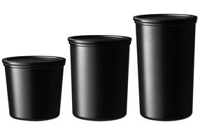Pārtikas uzglabāšanas konteineru komplekts Maku RPET, 2.3 l, melna krās.