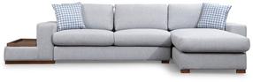 Kampinė sofa Hanah Home Loop 15, šviesiai pilka sp., dešininė, 332 x 194 cm x 85 cm