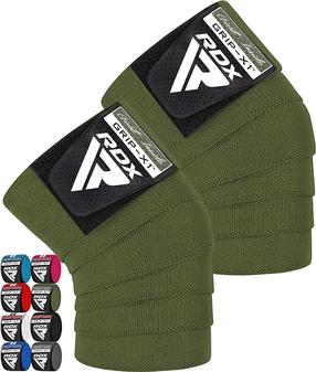Tvarstis RDX Knee Wraps, Universalus, juoda sp.