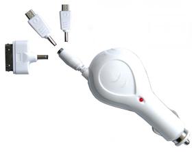 Автомобильное зарядное устройство Bottari, Micro USB/Apple 30-pin/USB-C