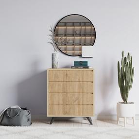 Komoda Kalune Design Suvera 811MDD3434, ąžuolo sp., 86 cm x 70 cm x 40 cm