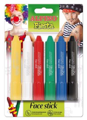Veido dažai Alpino Fiesta, įvairių spalvų, 6 vnt.
