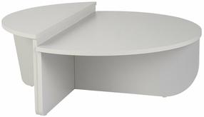 Kavos staliukas Nordure Orion, baltas, 90 cm x 90 cm x 35 cm