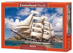 Dėlionė Castorland Tall Ship Leaving Harbour 500 el. B-52851, 47 cm x 33 cm, 500 vnt.