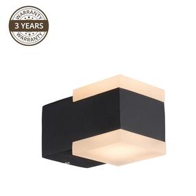 Sieninis lauko šviestuvas Domoletti Effection ELED-632-2, 8W, LED, IP54, juoda sp., 8 cm x 13 cm