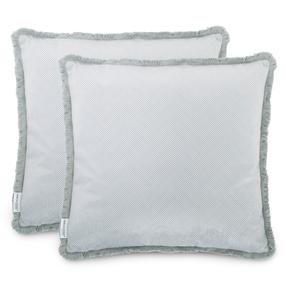 Dekoratīvs spilvena pārvalks Restilo Clear, balta krās./pelēka krās., 45 cm x 45 cm, 2 gab.