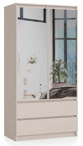 Spinta Akord S90 2D 2SZ CLP PK, kašmyro sp., 50.4 cm x 90.4 cm x 180 cm, su veidrodžiu