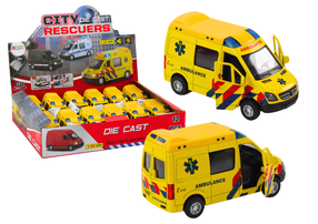  Mängu kiirabiauto Lean Toys City Rescuers, 1:32, kollane v.