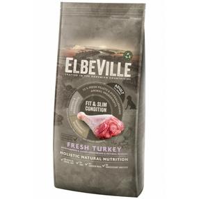 Sausas šunų maistas Elbeville Fit And Slim Condition Fresh Turkey, kalakutiena, 11.4 kg
