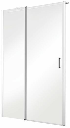 Двери для душа Besco Exo-C, 100 см x 190 см, прозрачный цв./хромовый цв./закаленный