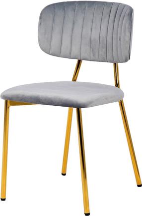 Kėdžių rinkinys Kayoom Kian 100 OHDFB-GRY, aukso sp./pilka sp., 51 cm x 47 cm x 80 cm, 2 vnt.