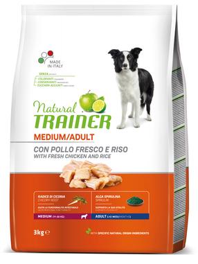 Sausā suņu barība Natural Trainer Medium Adult Chicken, vistas gaļa, 12 kg