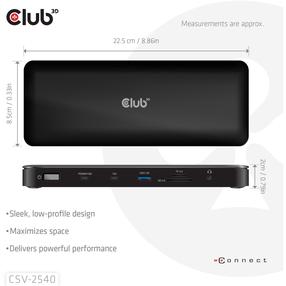 Adapteris Club 3D CSV-2540, juoda sp.
