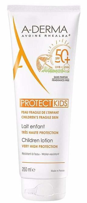 Losjonas įdegio priežiūrai A-Derma Kids SPF50+, 250 ml