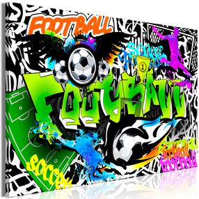 Reproduktsioon Artgeist Football Graffiti MDF02, 30 cm x 20 cm