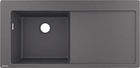 Virtuvinė plautuvė Hansgrohe Built-In Sink S5110-F450, silikatas, 105 cm x 51 cm x 19 cm, akmens pilka